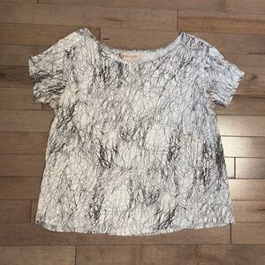 Philosophy by Republic cotton tee shirt short sleeve black and white small